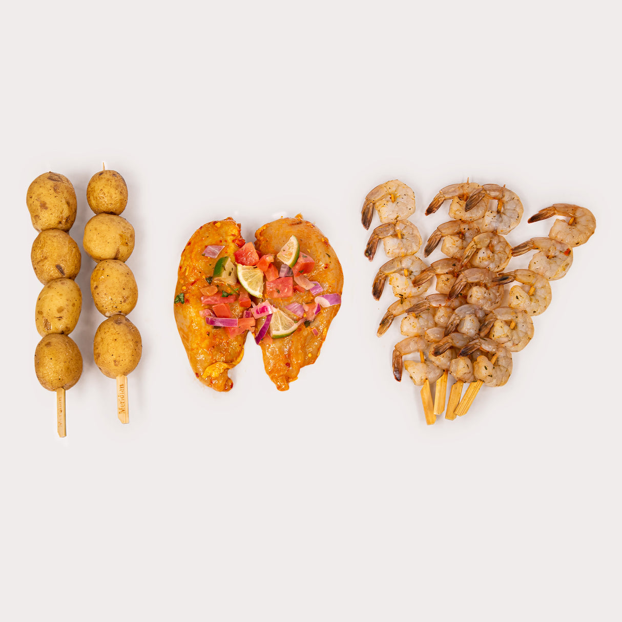 Chicken & Prawns with Potato Skewers Combo