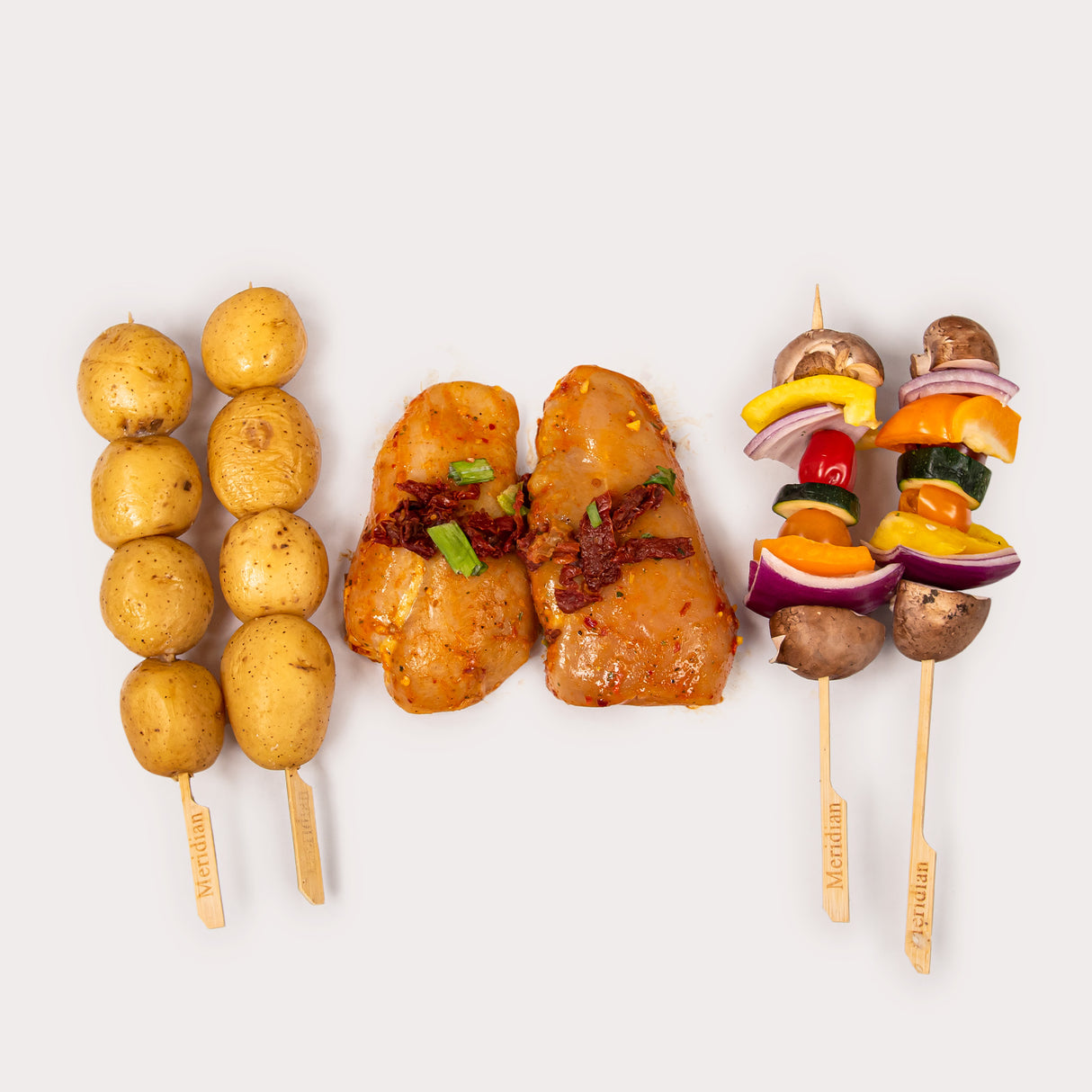 Chicken & Veggies with Potato Skewers Combo