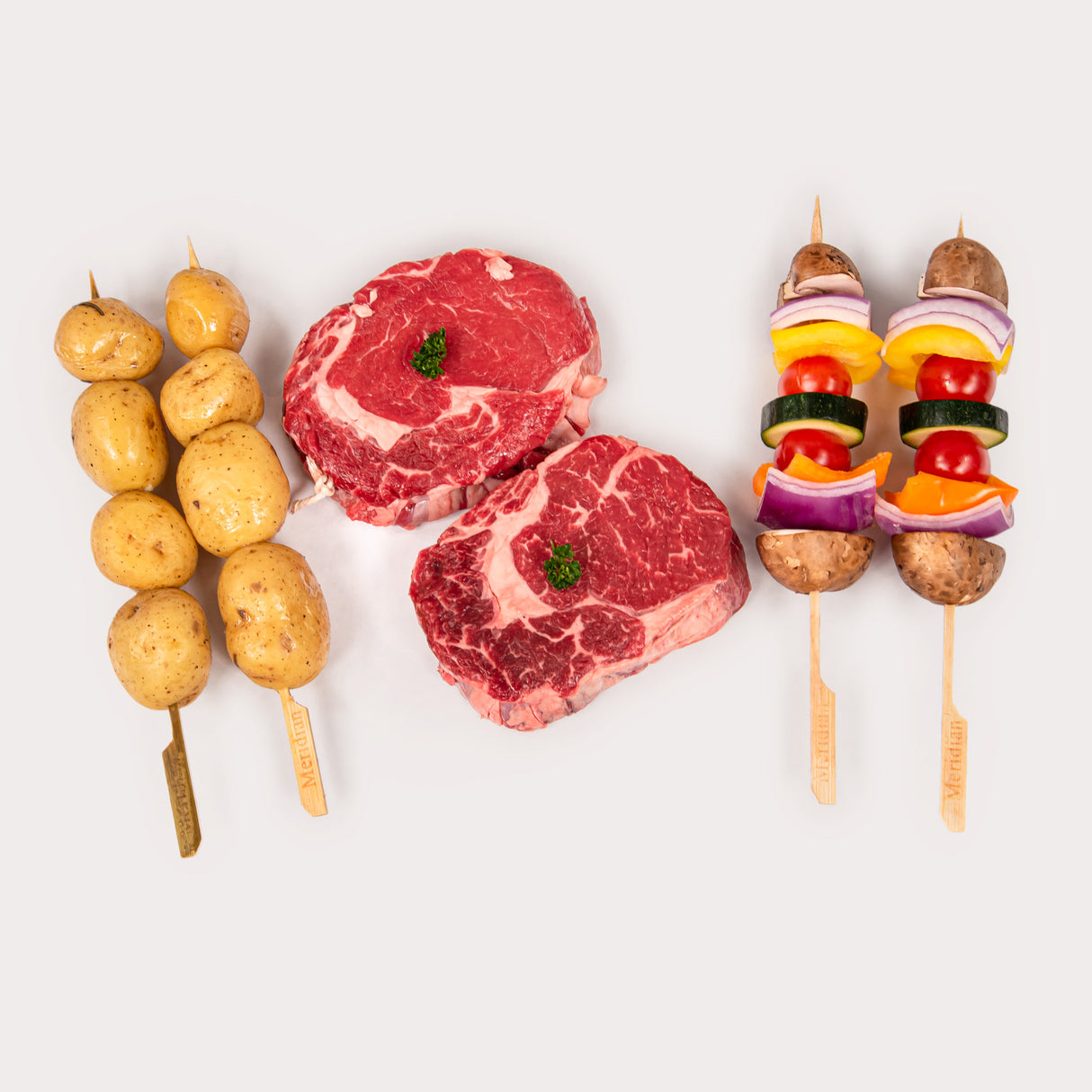 Steak & Veggies with Potato Skewers Combo