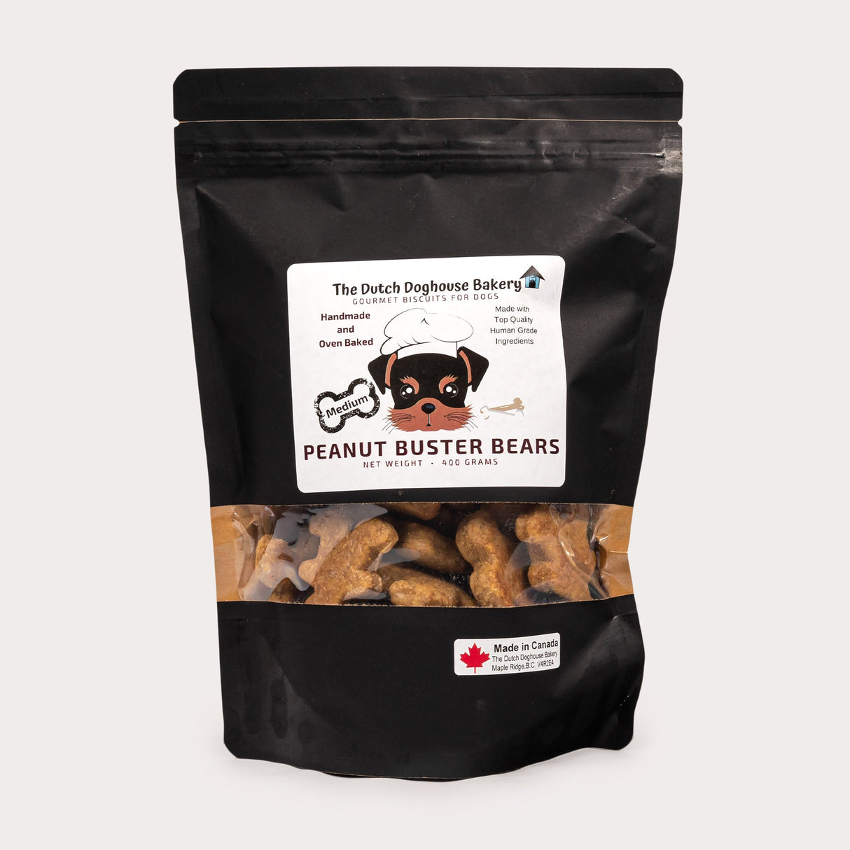 Local Dog Biscuits, Medium Peanut Buster Bears