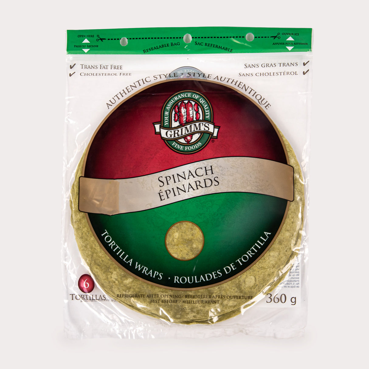 Tortillas, Spinach
