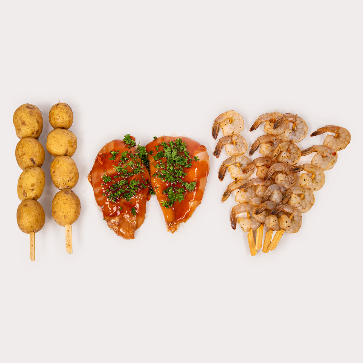 Chicken & Prawns with Potato Skewers Combo