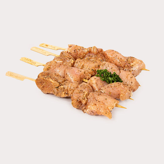 Local Free Run Chicken Breast Skewer, Souvlaki, 4oz (Frozen)