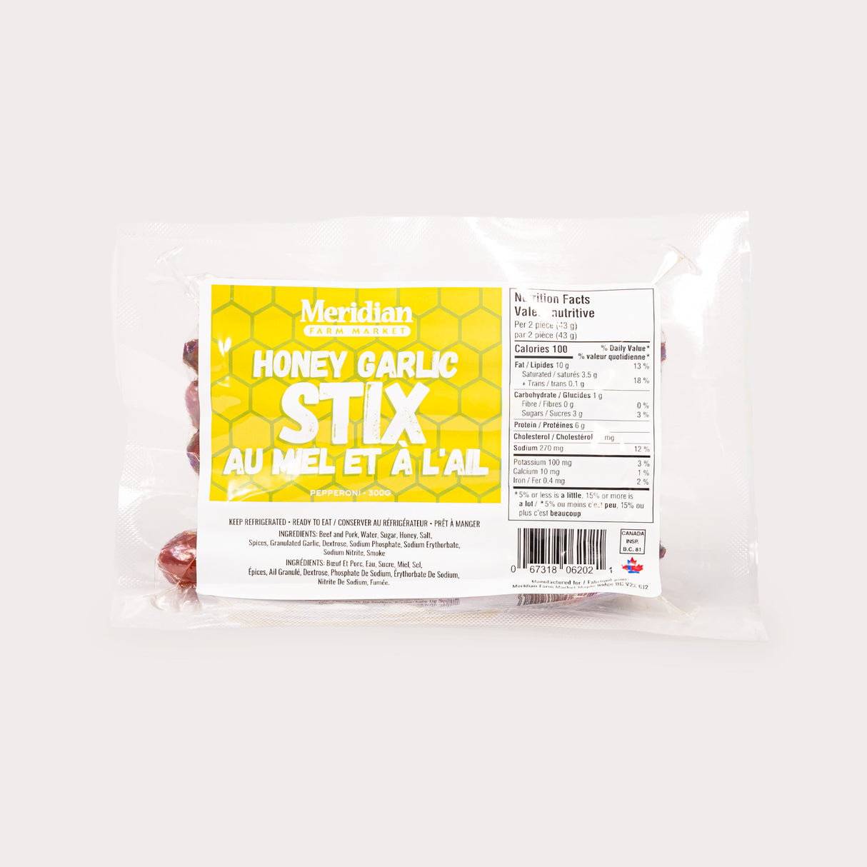 Pepperoni Sticks, Honey Garlic