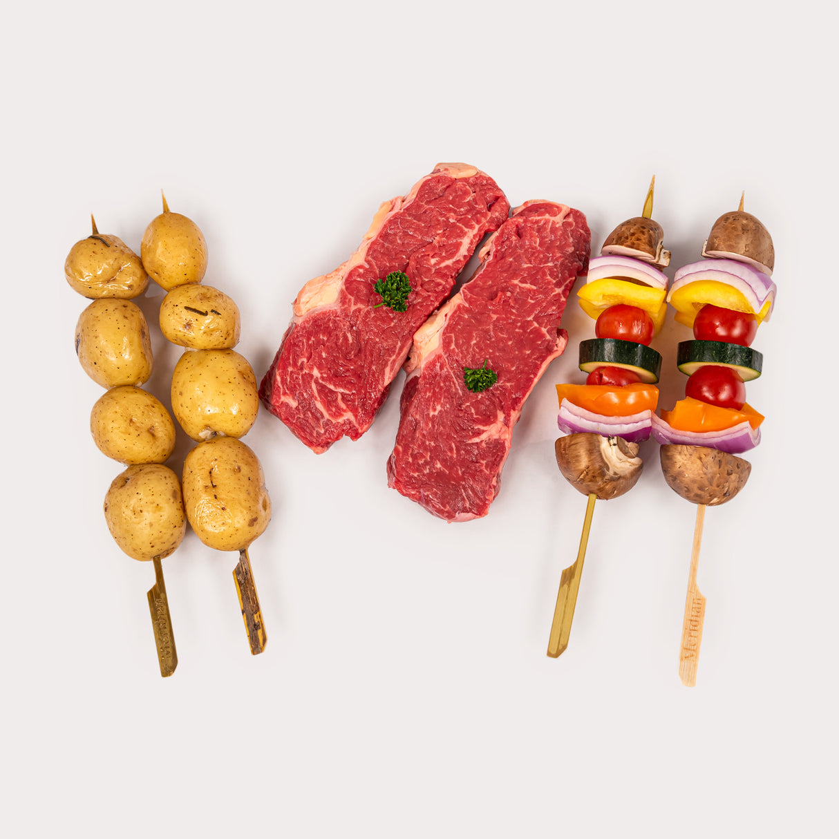 Steak & Veggies with Potato Skewers Combo