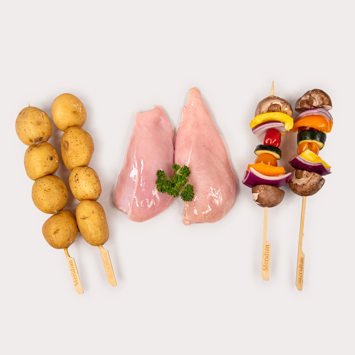 Chicken & Veggies with Potato Skewers Combo
