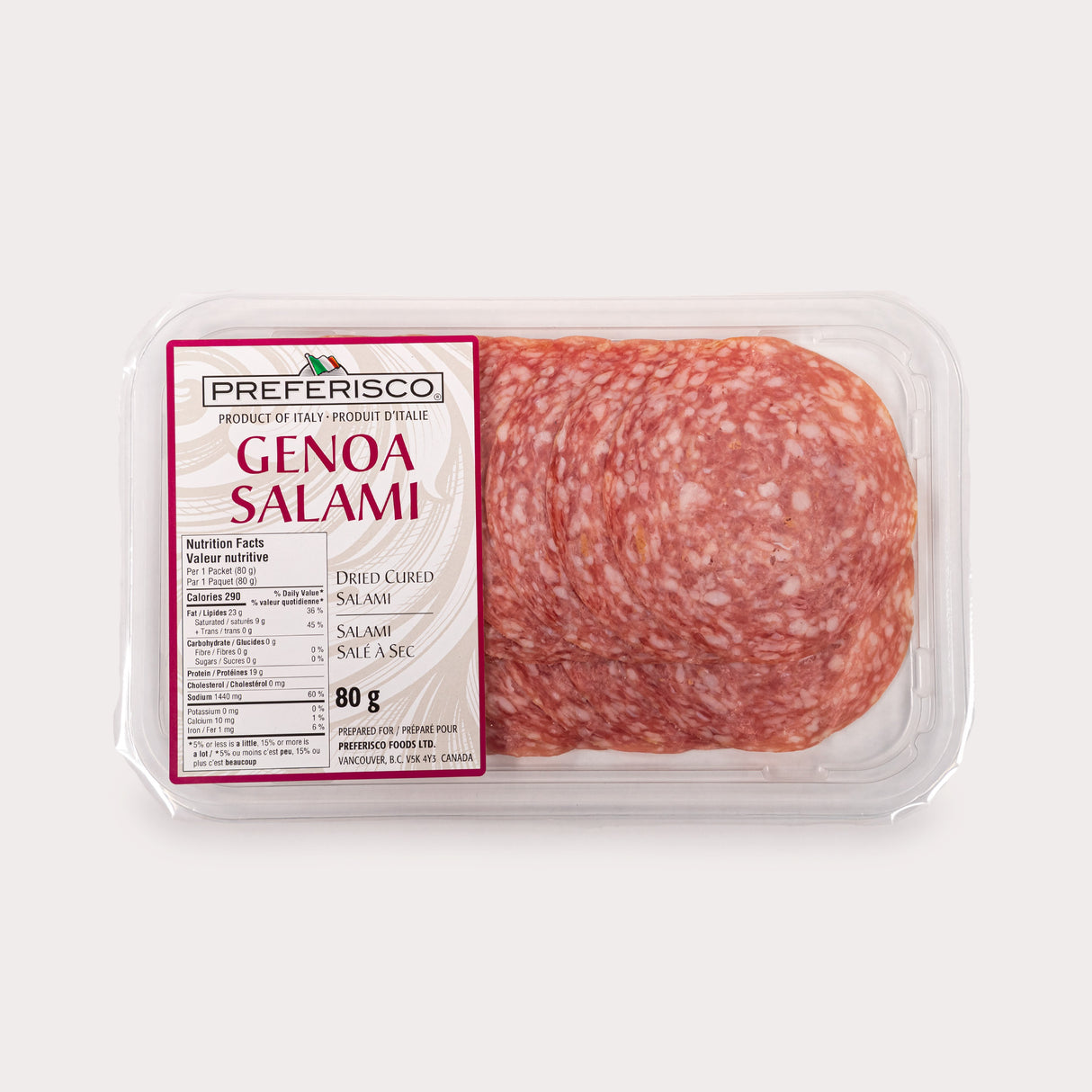 Salami, Genoa Sliced