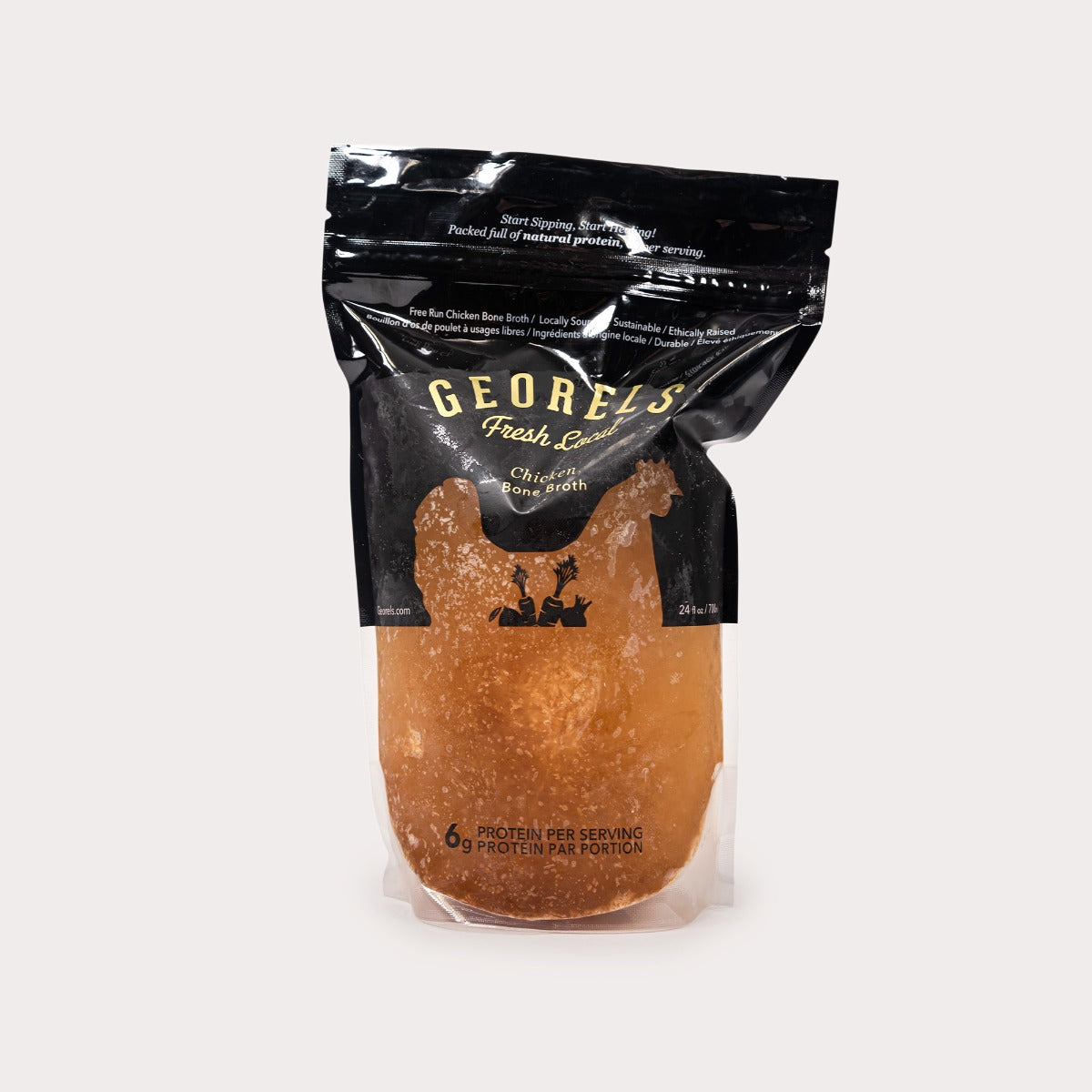 Local Bone Broth, Grass-Fed Chicken