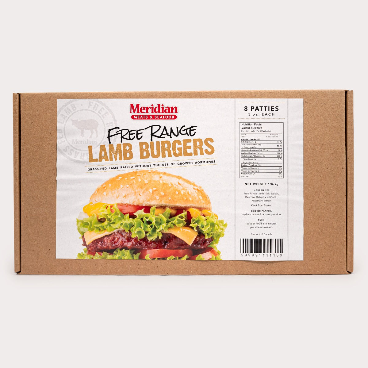 Burgers, Lamb (Frozen)