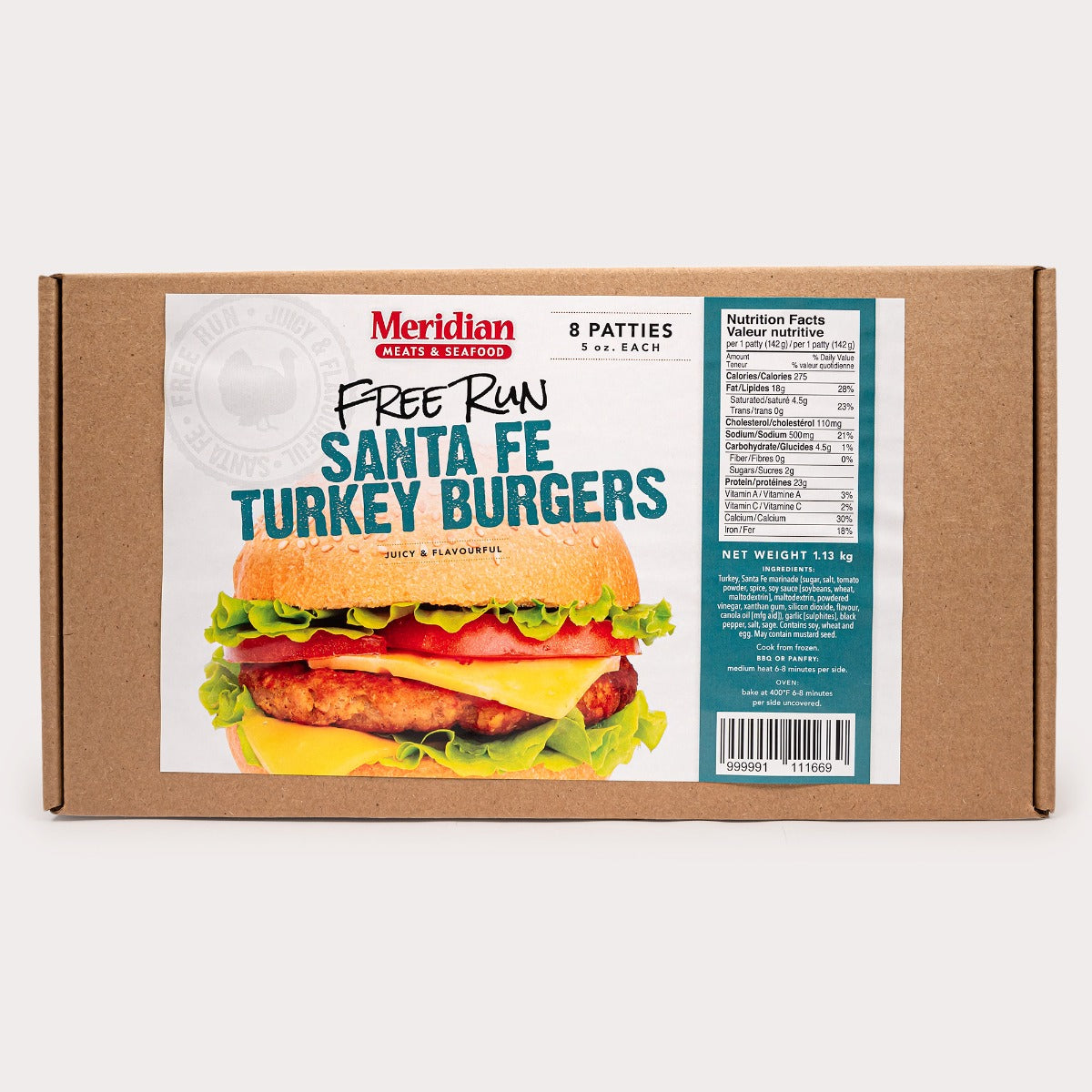 Burgers, Turkey, Santa Fe (Frozen)