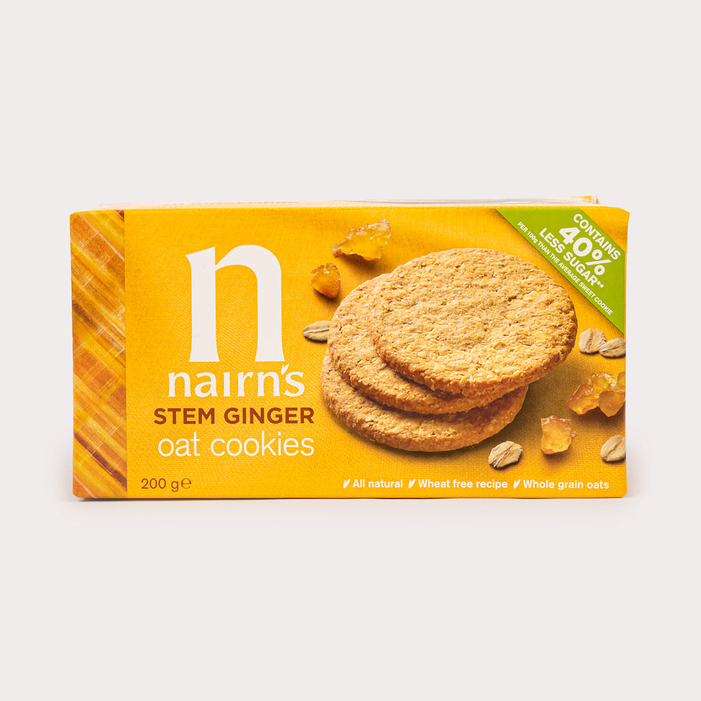 Vegan Oat Biscuits, Stem Ginger