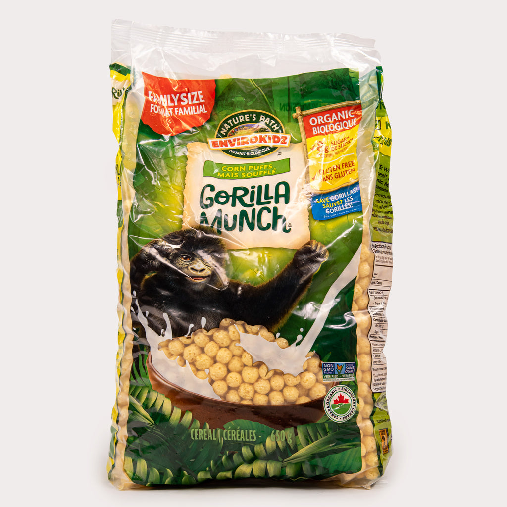 Organic Cereal, Corn Puffs Gorilla Munch