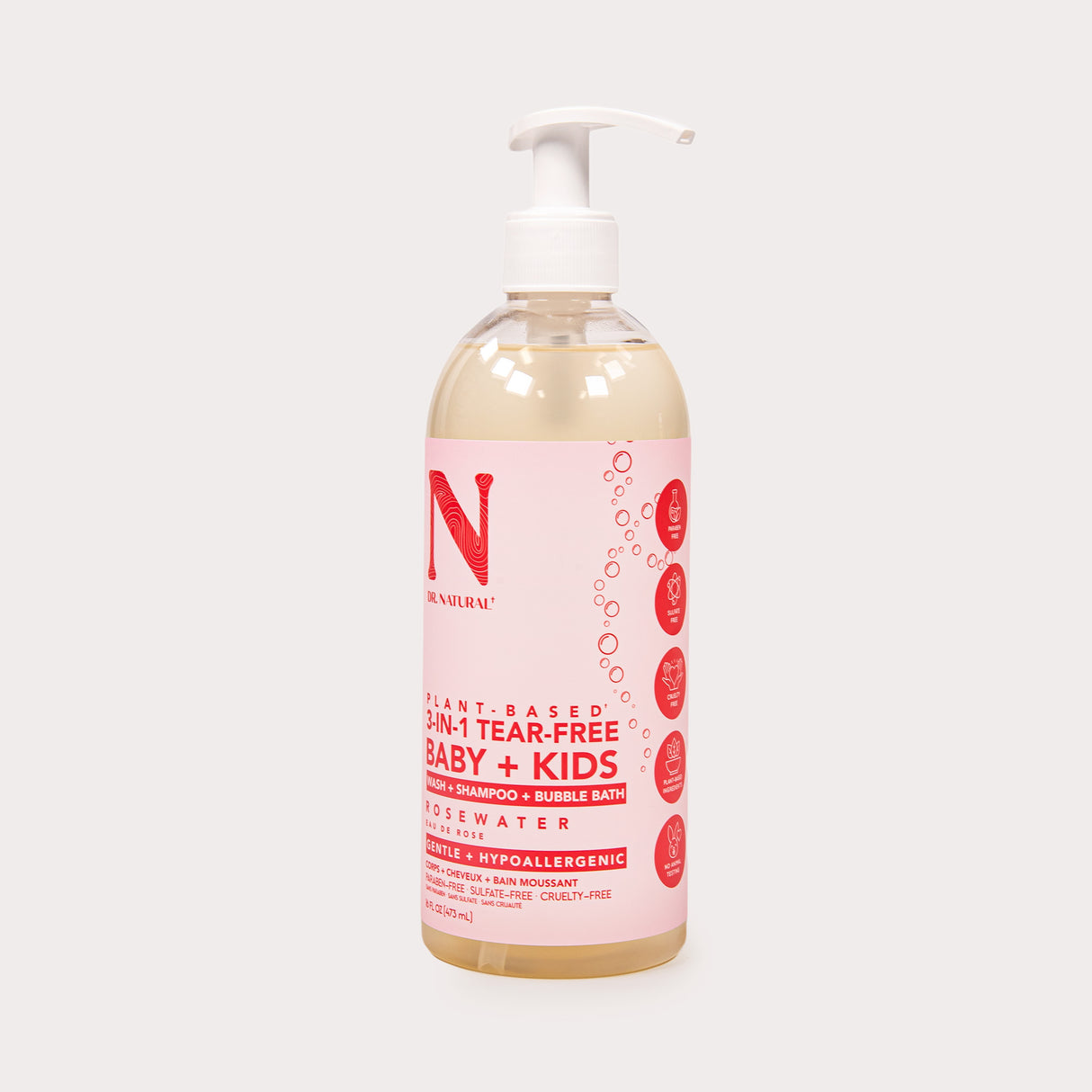 Kid's Soap, 3-in-1 Rosewater