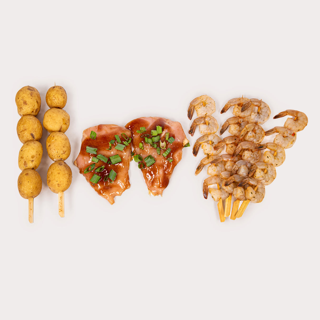 Chicken & Prawns with Potato Skewers Combo