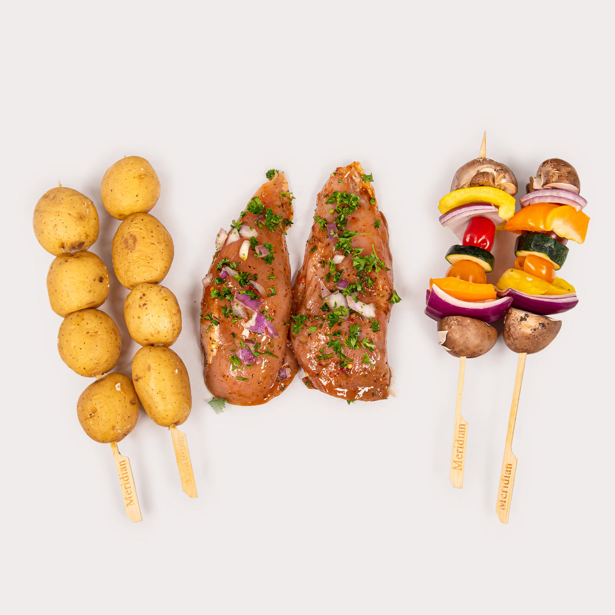 Chicken & Veggies with Potato Skewers Combo