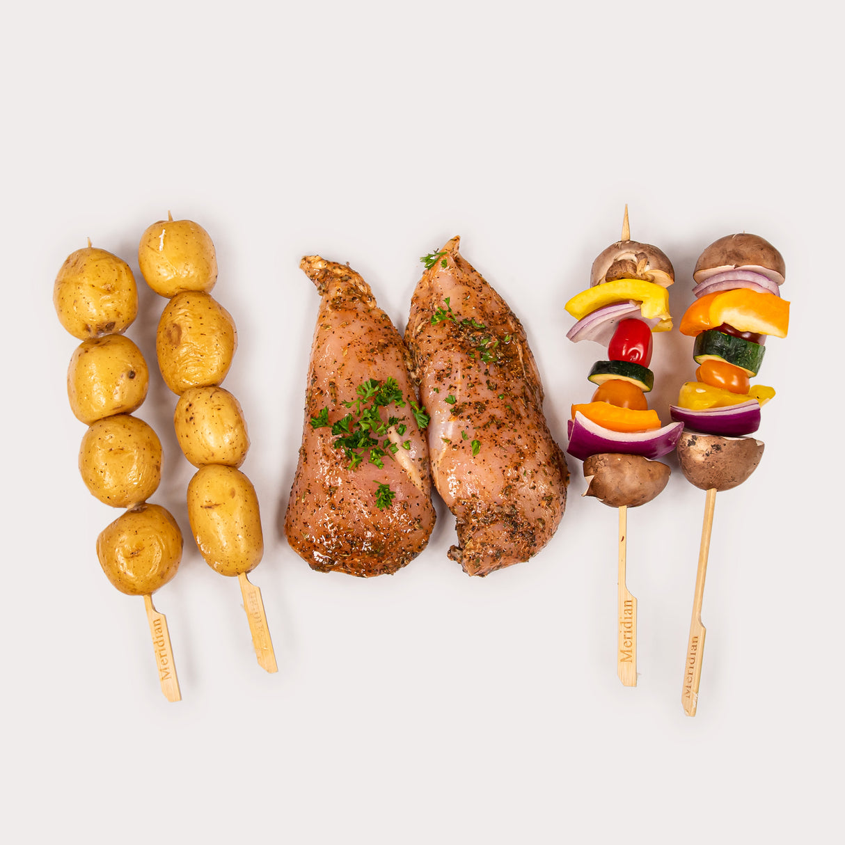 Chicken & Veggies with Potato Skewers Combo
