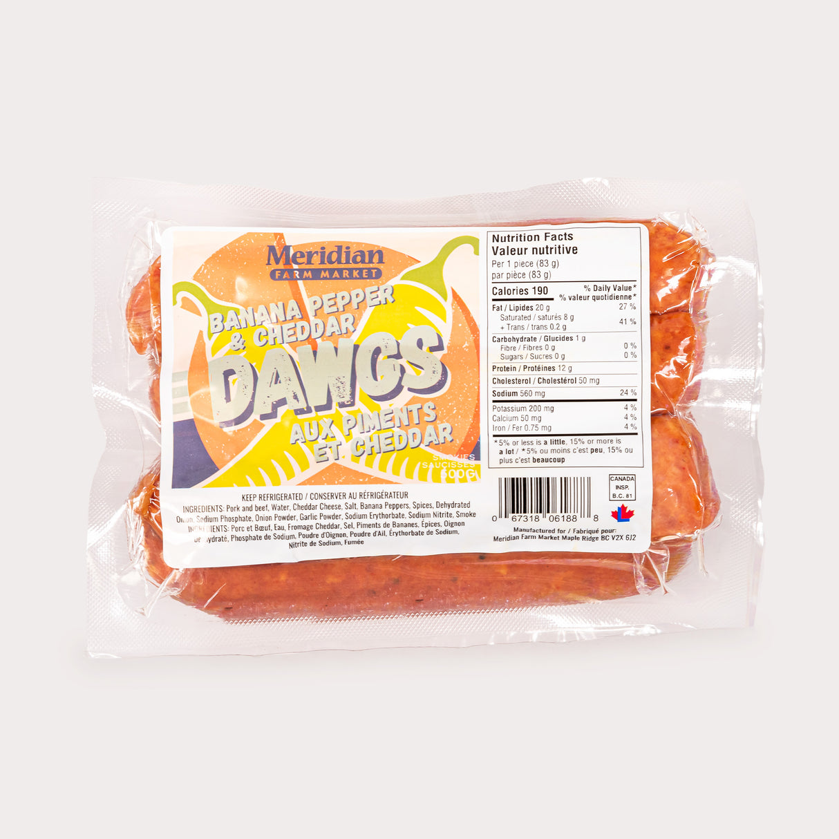 Smokies, Banana Pepper & Cheddar Dawgs