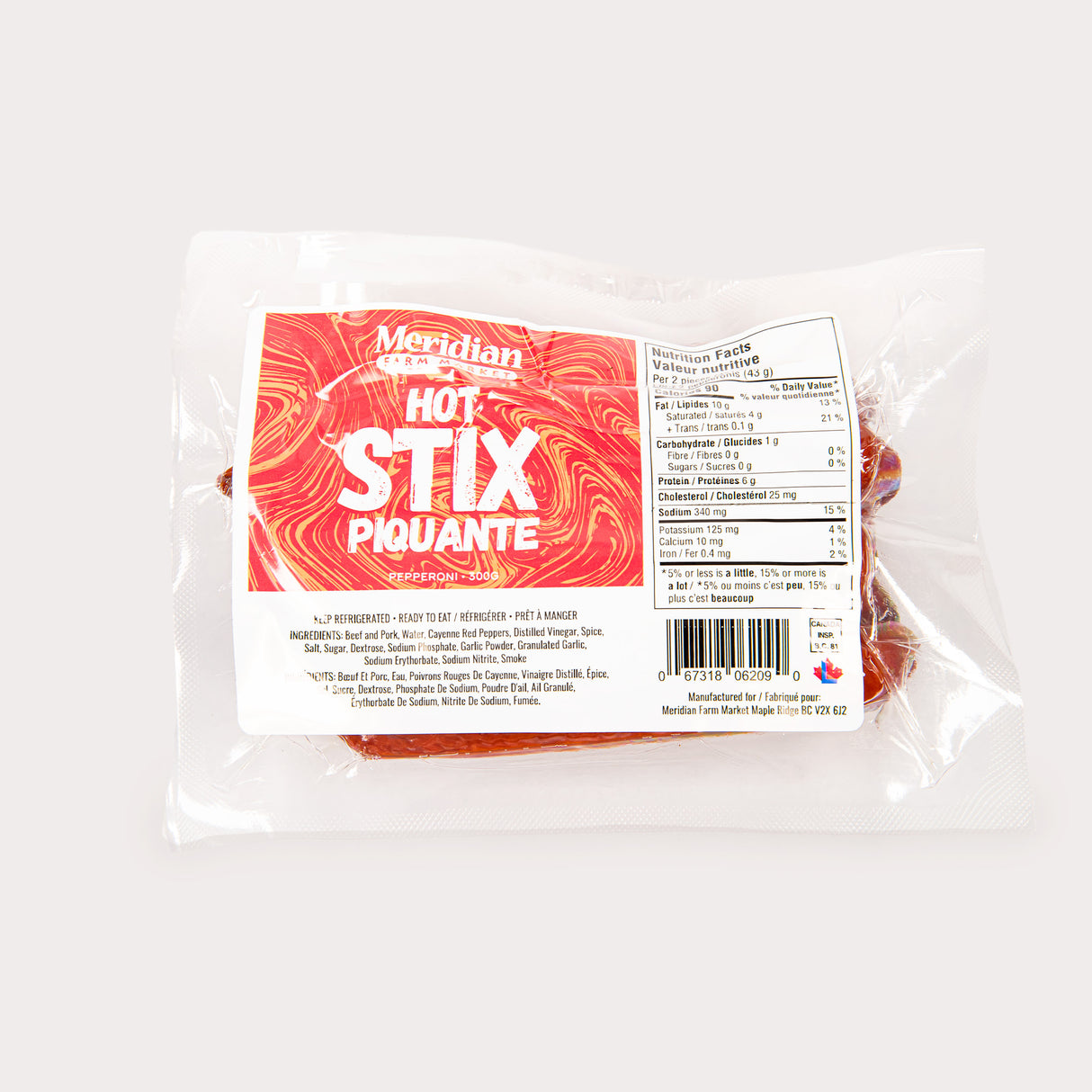 Pepperoni Sticks, Hot