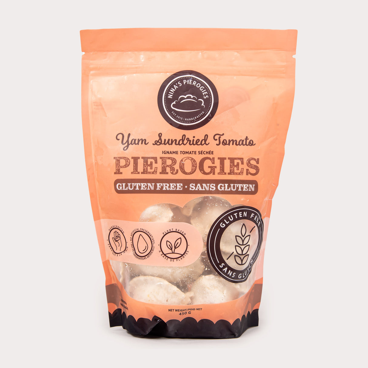 Local Gluten Free Pierogies, Yam & Sundried Tomato (Frozen)