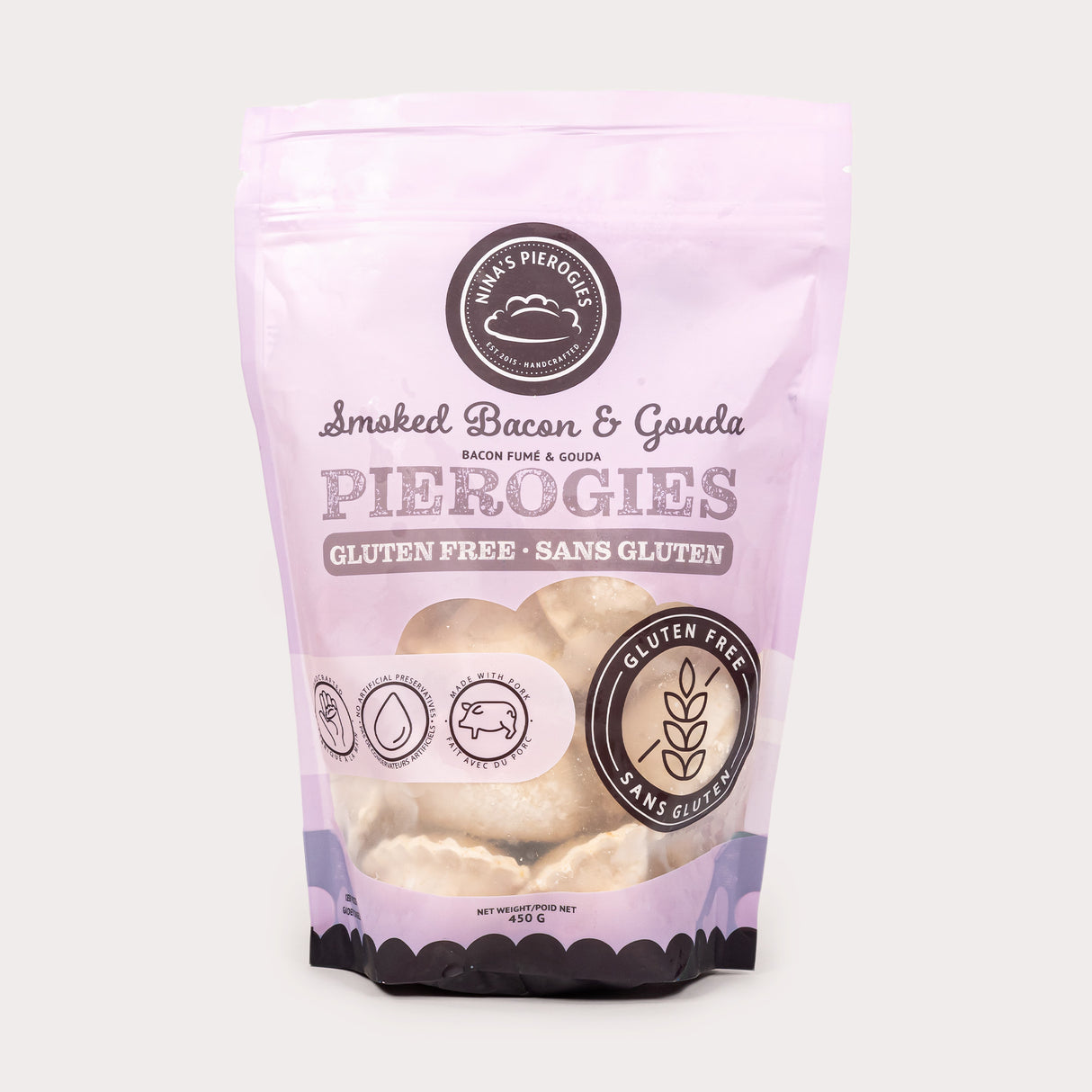 Local Gluten Free Pierogies, Bacon & Gouda (Frozen)