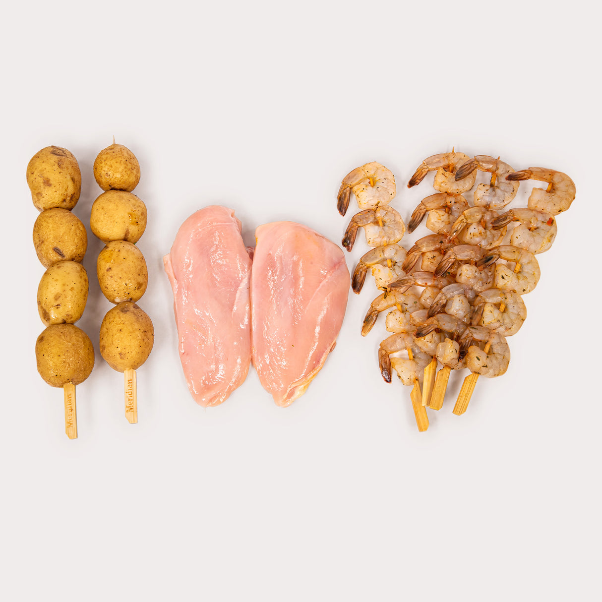 Chicken & Prawns with Potato Skewers Combo