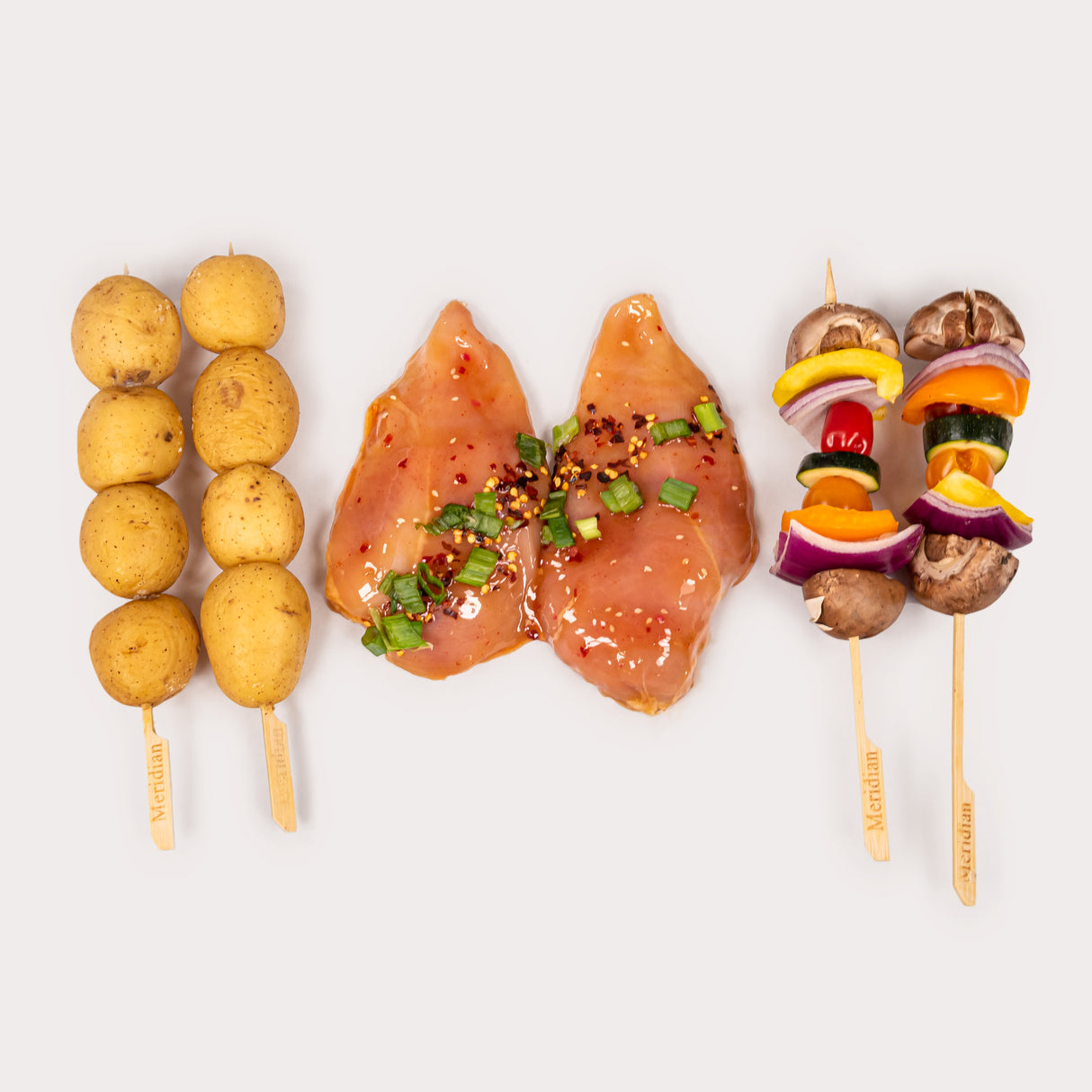 Chicken & Veggies with Potato Skewers Combo