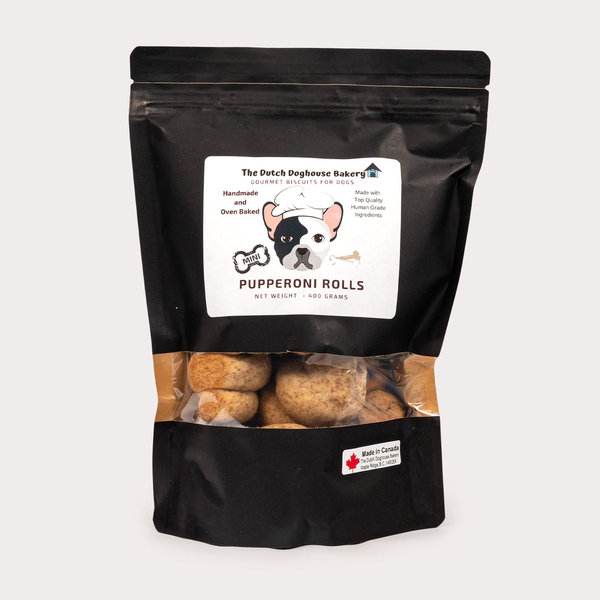 Local Dog Biscuits, Mini Pupperoni Rolls