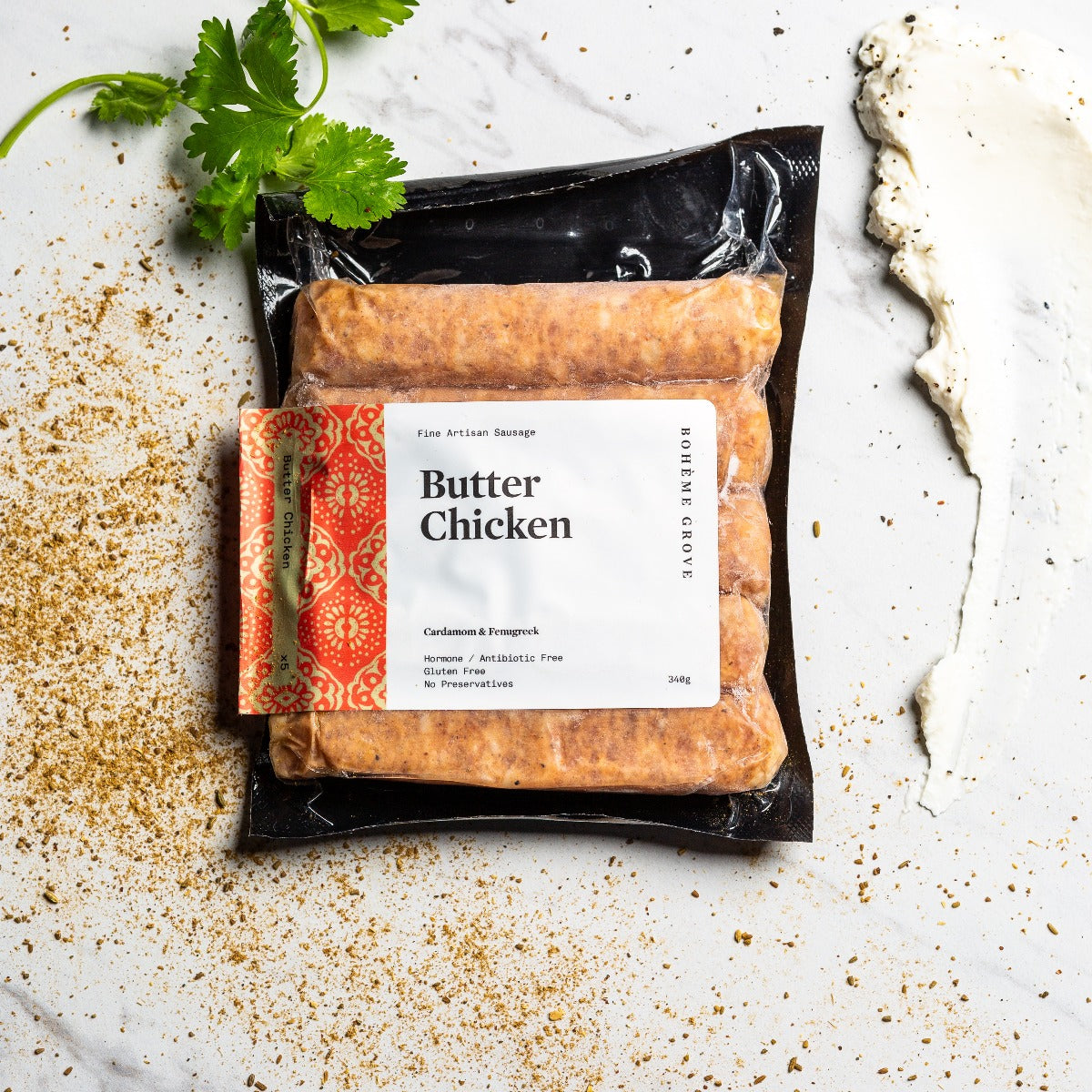 Butter Chicken Sausages (Frozen)