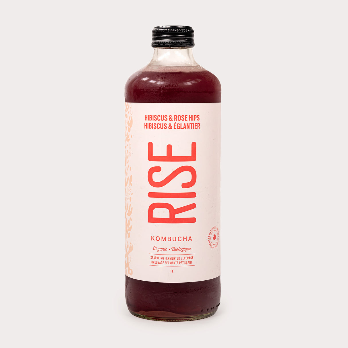 Organic Kombucha, Hibiscus Rose Hips