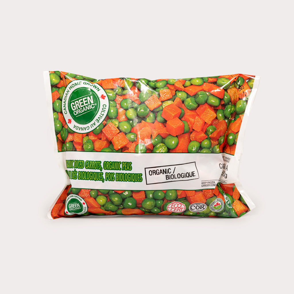 Organic Non GMO 50 50 Veggie Mix, Pea's & Carrot's