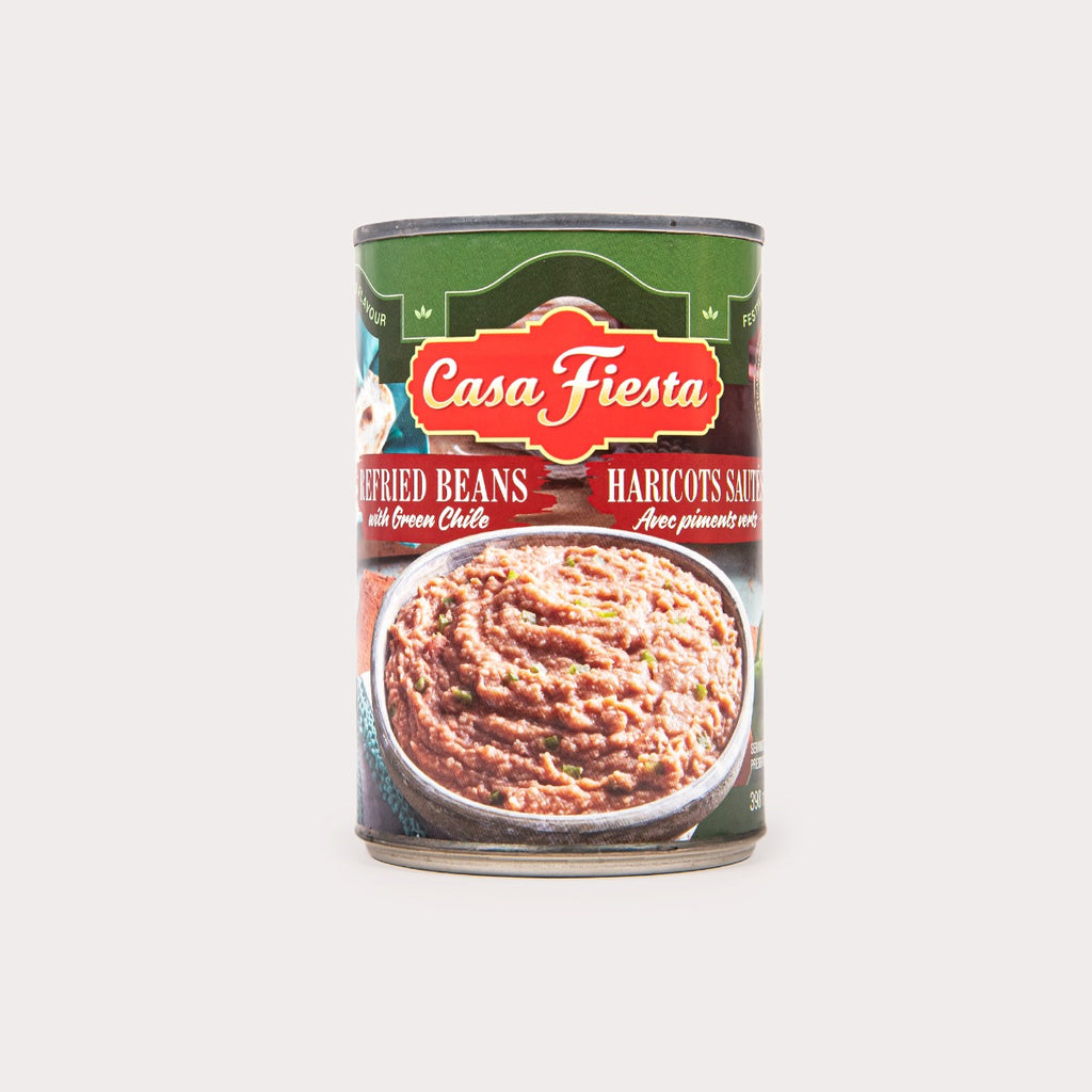 Gluten Free Refried Beans with Green Chile