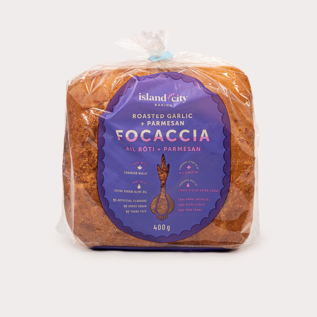 Focaccia, Roasted Garlic & Parmesan