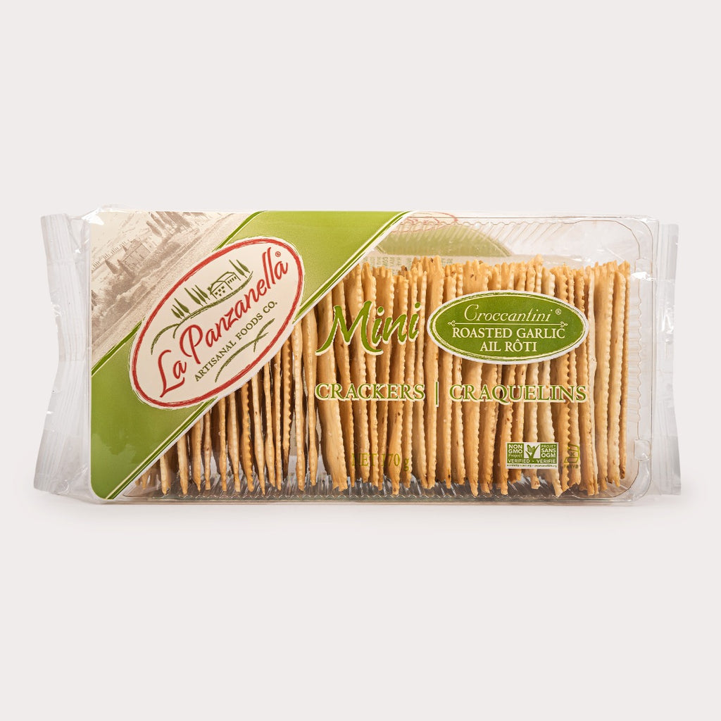 Non GMO Crackers, Mini Garlic Croccantini