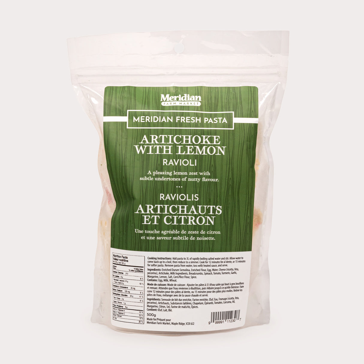 Local Pasta, Artichoke with Lemon Raviolis