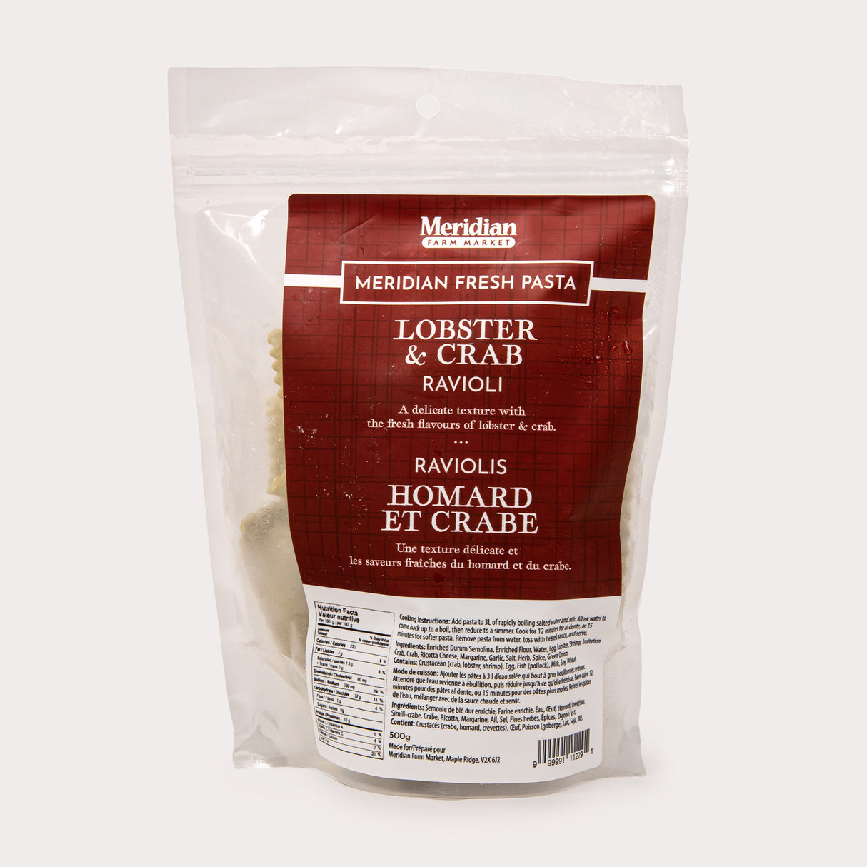 Local Pasta, Lobster & Crab Raviolis