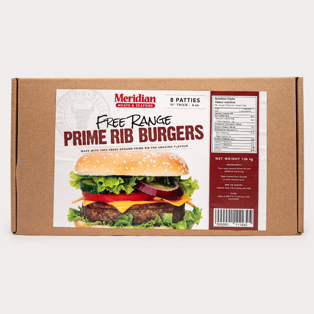 Burgers, Prime Rib (Frozen)