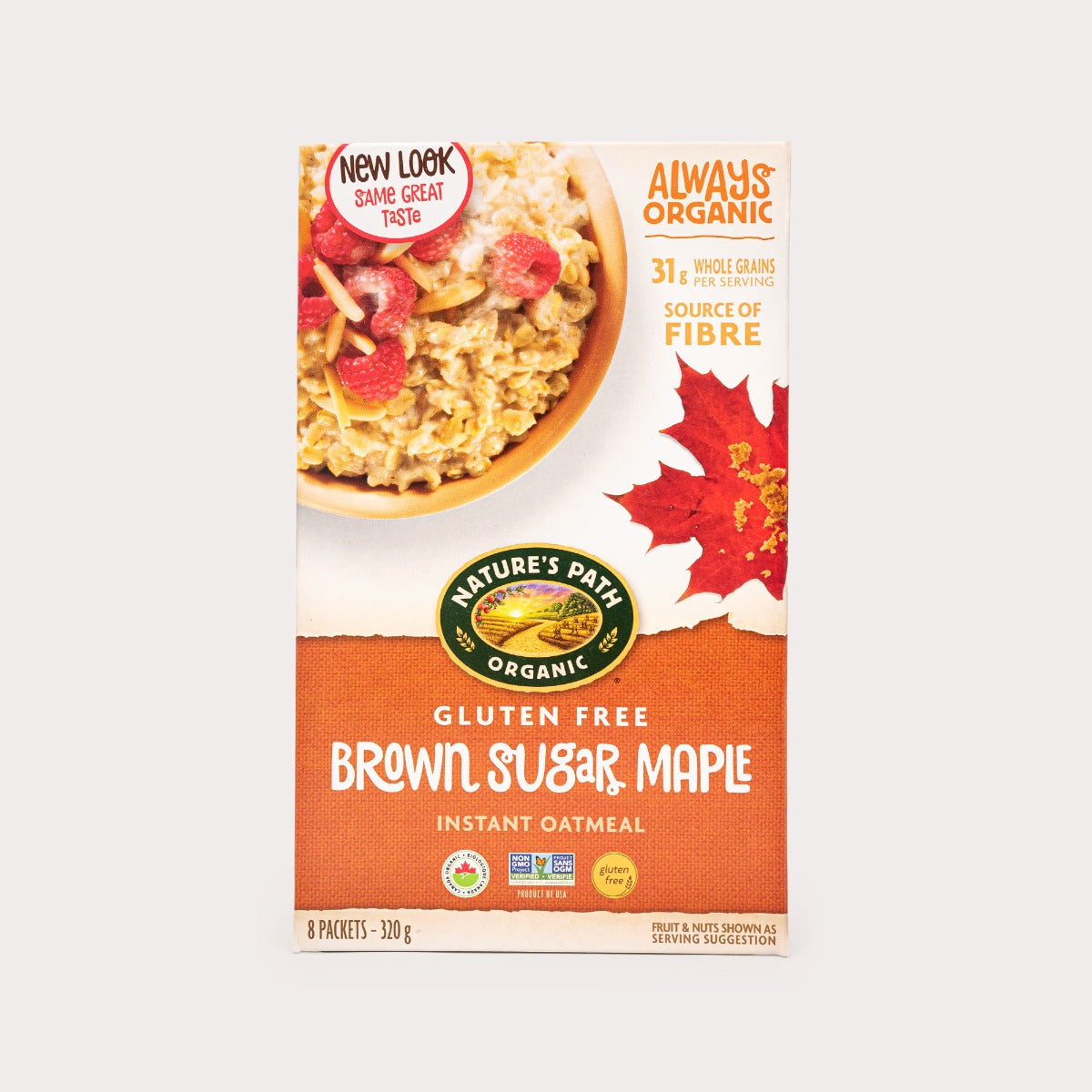 Organic Instant Oatmeal, Maple Brown Sugar