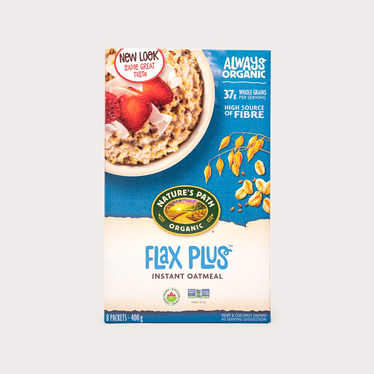 Local Organic Instant Oatmeal, Flax Plus