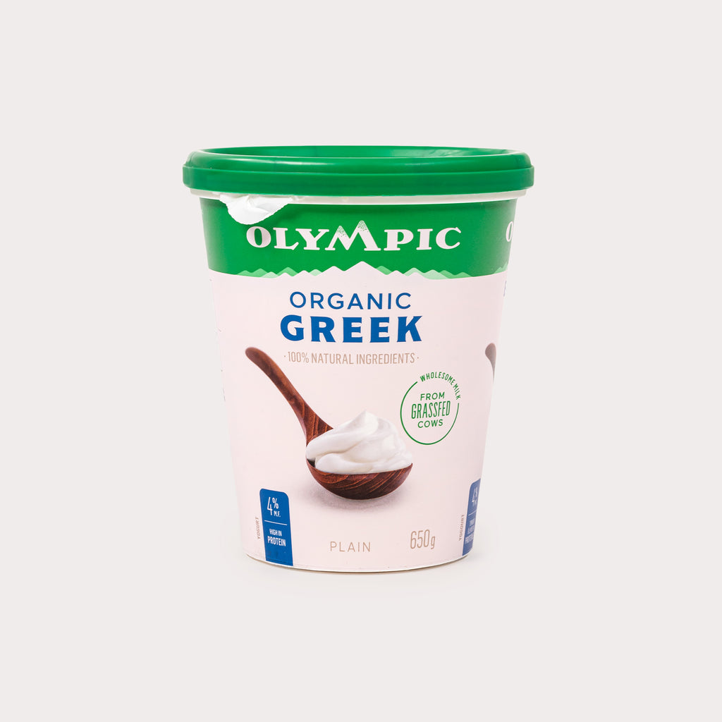 Local Organic Greek Yogurt, Plain 4%
