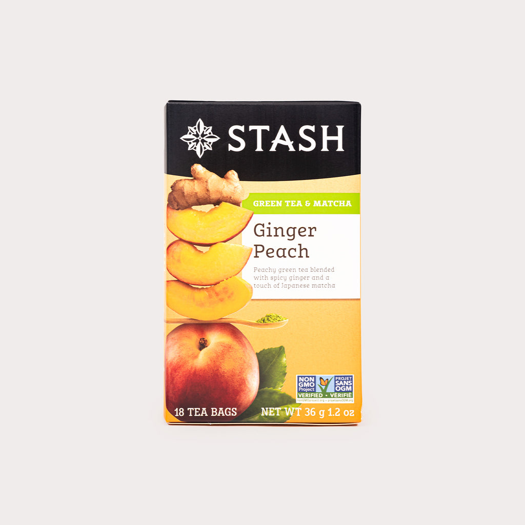 Non GMO Green Tea & Matcha, Ginger Peach