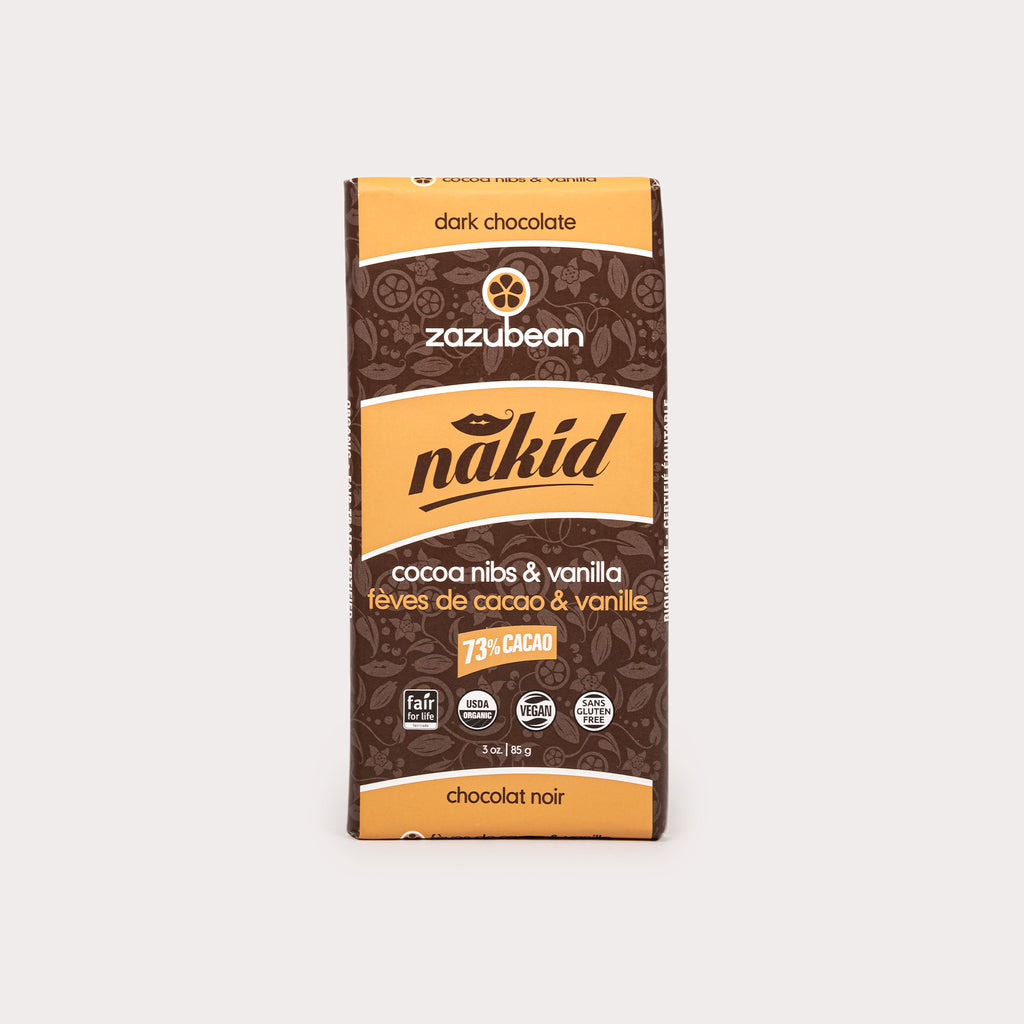 Chocolate Bar, Nakid Cocoa Nibs & Vanilla